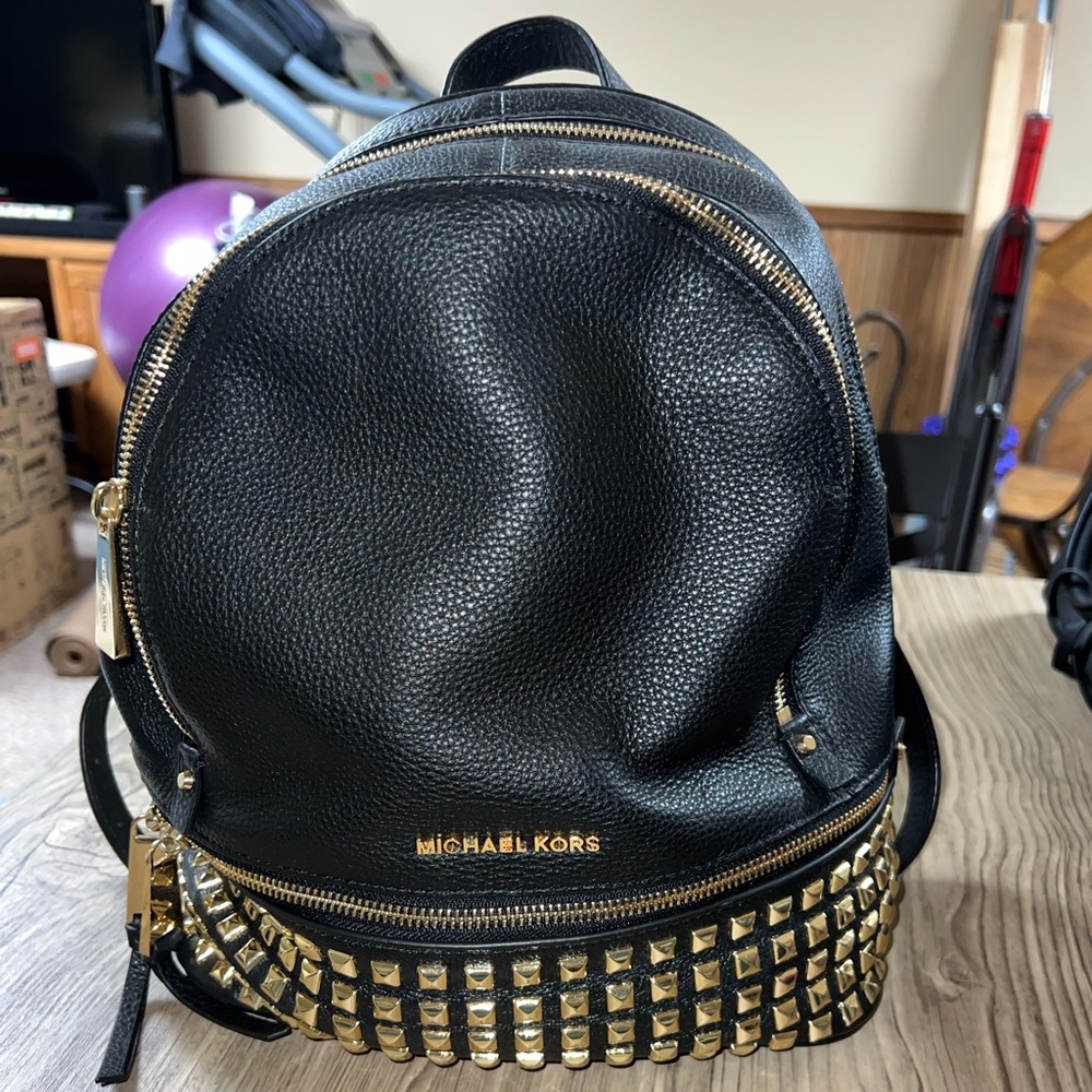 Michael Kors black backpack